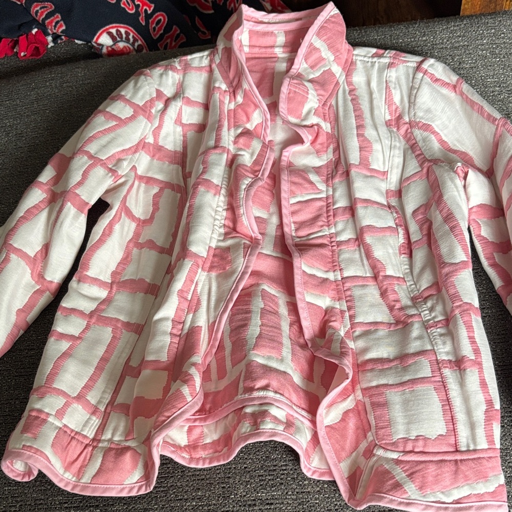 Quilted Pink and White blocks vs & clouds design - Picture 11 of 14